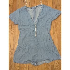 Zara Denim Romper Medium